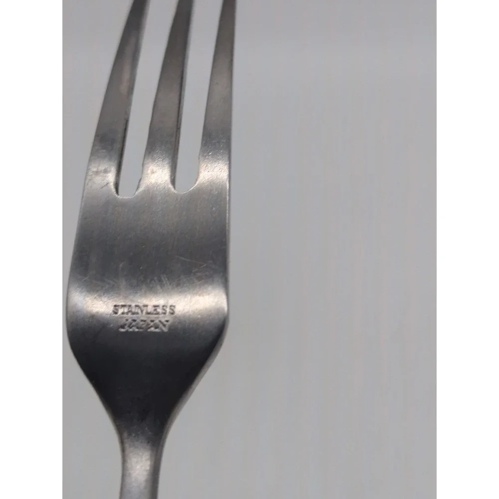 12 Forks Resin Handle Japanese Characters Long Life Riches Stainless Steel